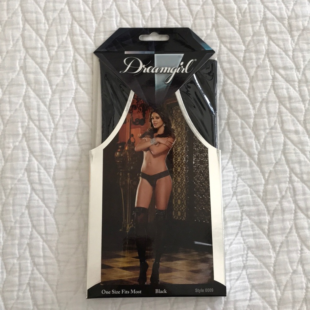 Dreamgirl Opaque Thigh High with Satin Bow Halloween